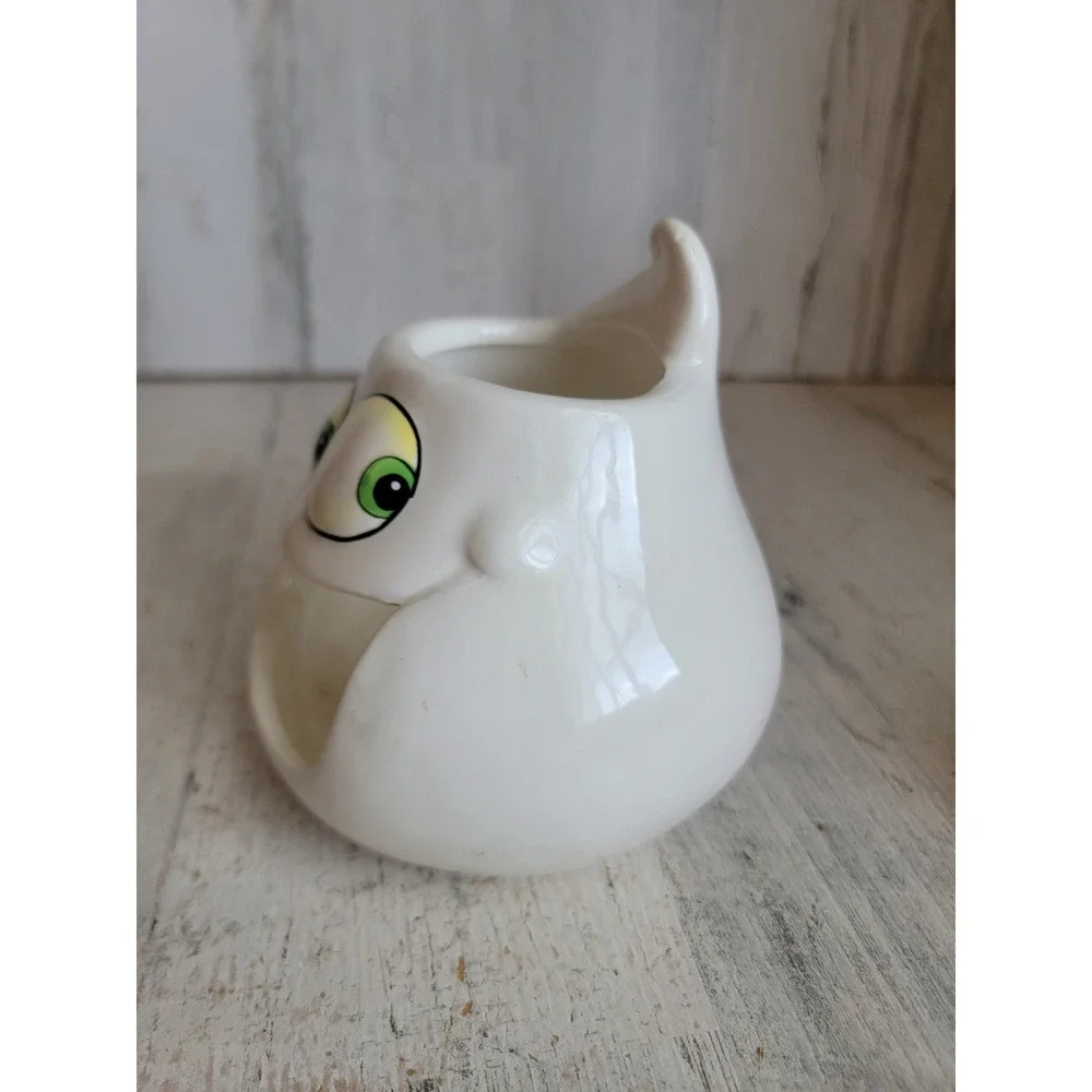 Ceramic Halloween crazy ghost tea light candle holder eyes unique home decor
